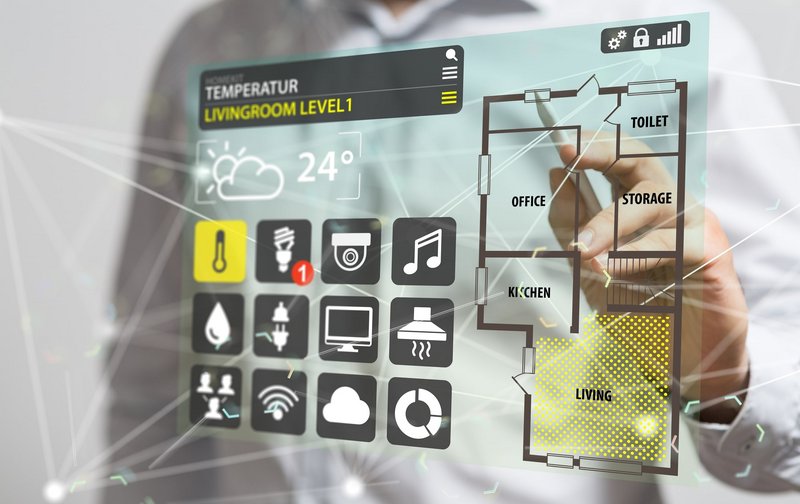 Futuristisches Gerät für die Eingaben in einem Smarthome