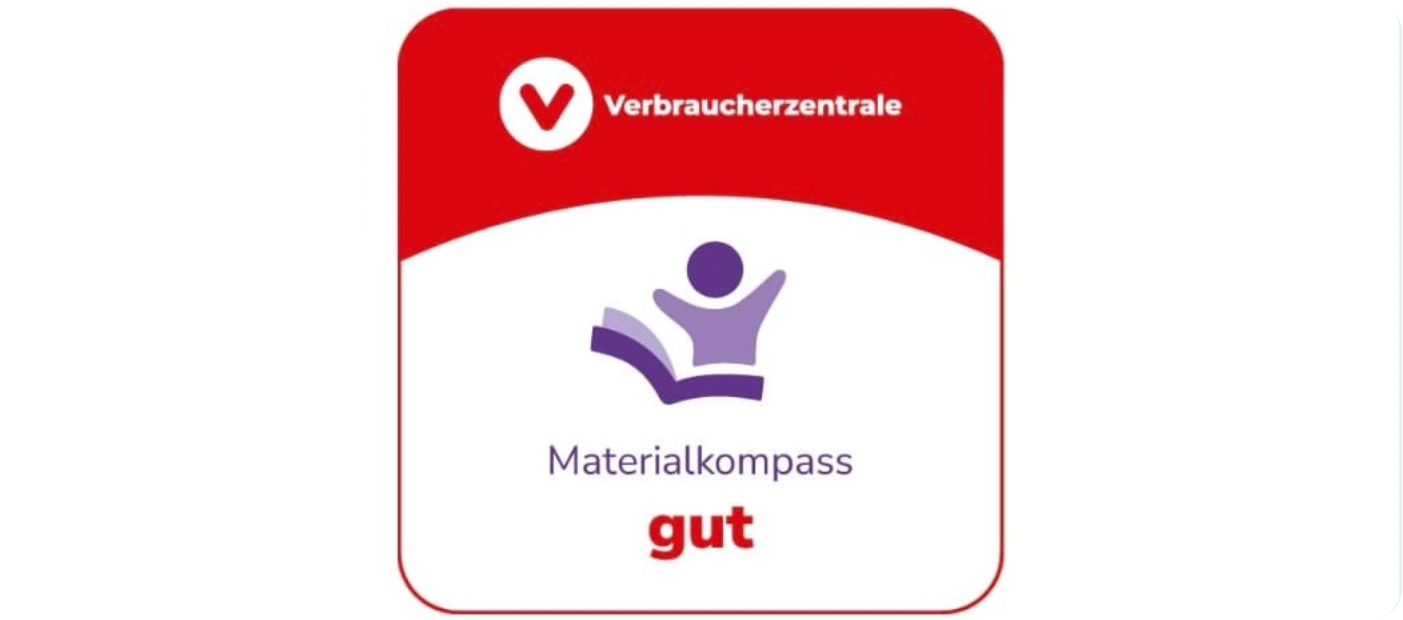 Auszeichnung "Gut" durch den Materialkompass Materialkompass gut
