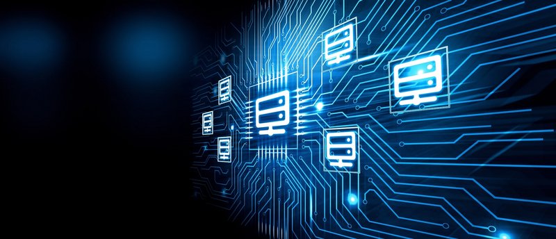 Eine elektronische Vernetzung von Computern durch Licht.